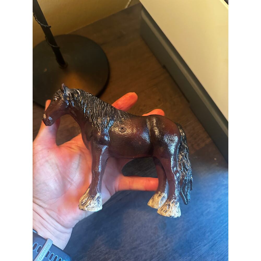 VINTAGE CAST IRON CLYDESDALE HORSE